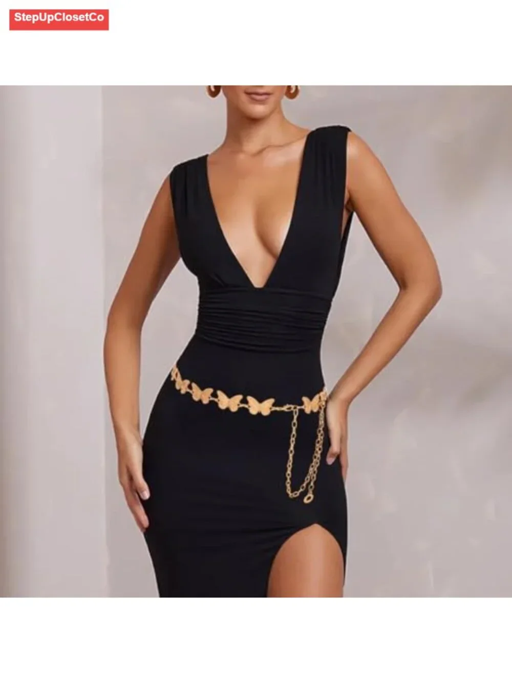 Adjustable Waist Chain Belt for Women - Alloy Metal Belly Link, Dress & Jeans